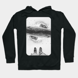 Eagle Mountain black and white photo manipulation illustration Hoodie